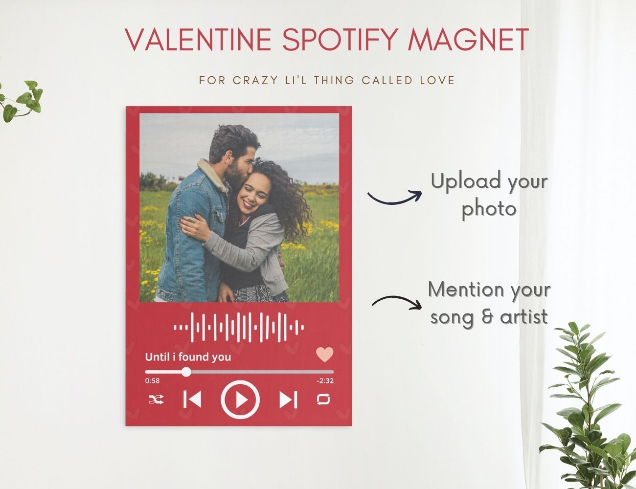 spotify love fridge magnets for couple