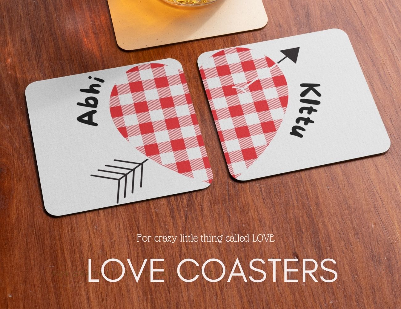 make my photo coasters set for valentines