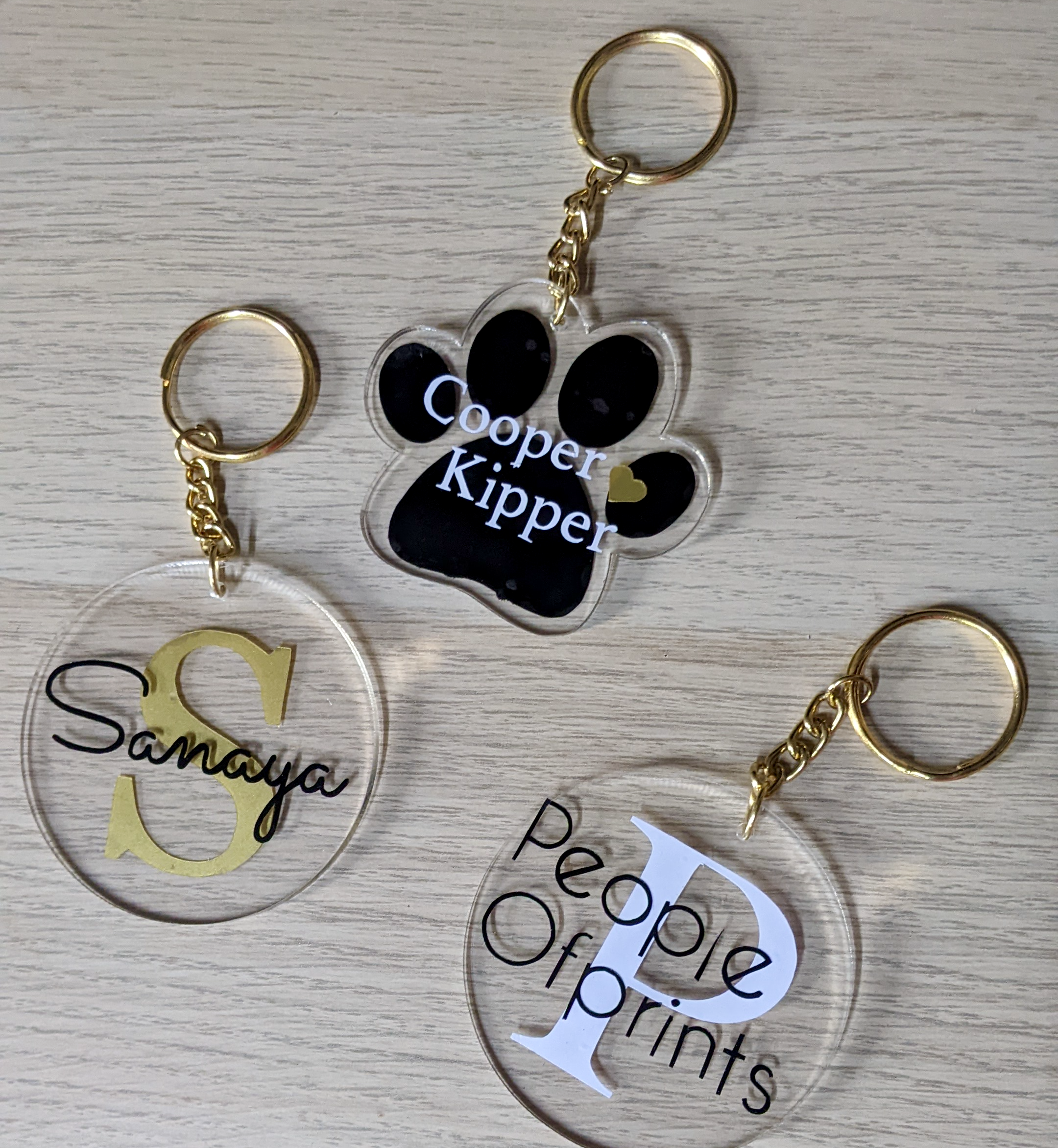 personalised keychain with name printed