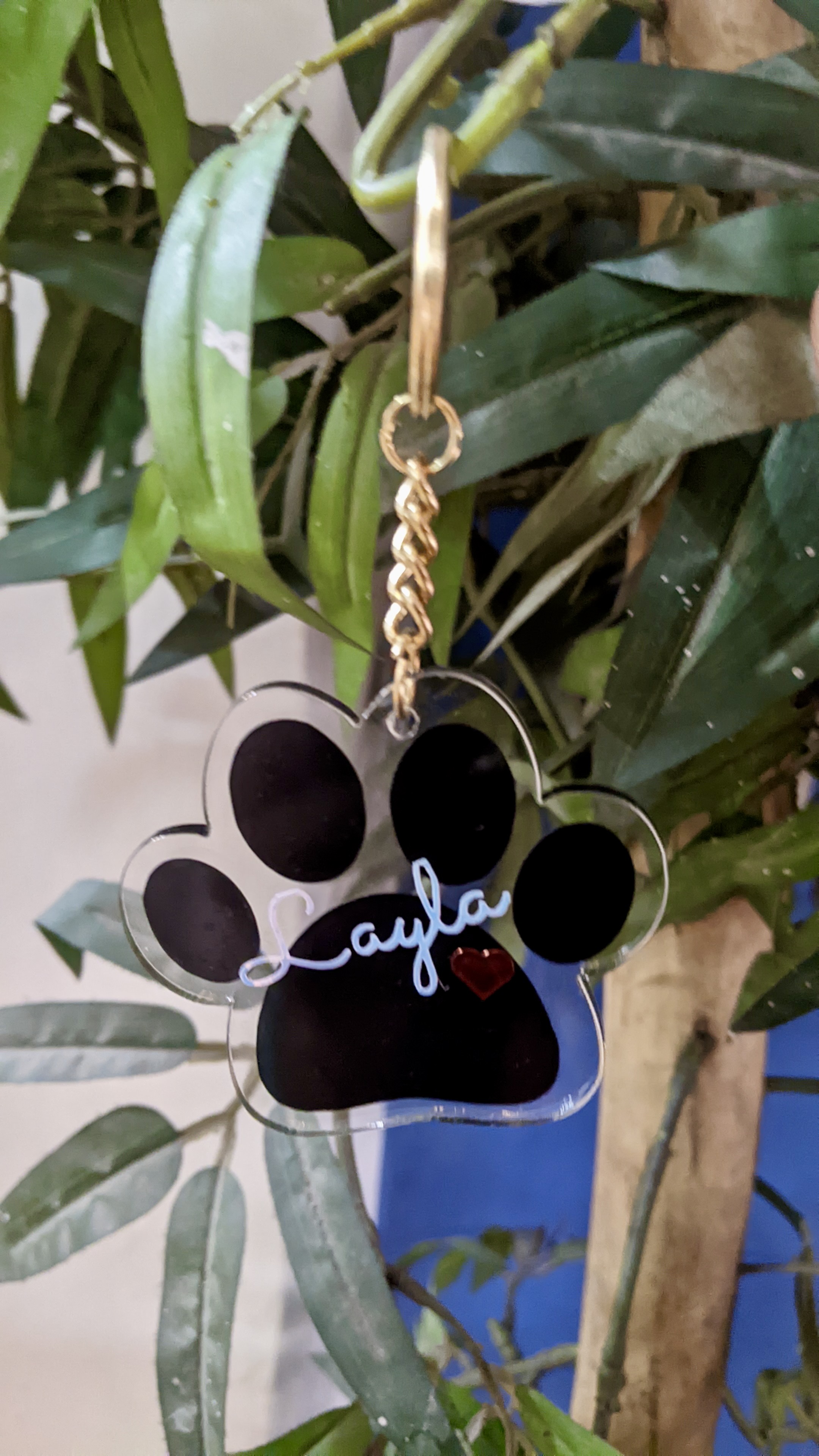 pet lovers gift pet name keychain