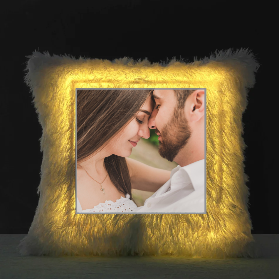 Light up your space and your mood with our custom photo LED cushions