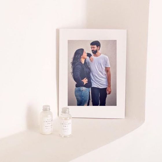 framed high quality print of a couple
