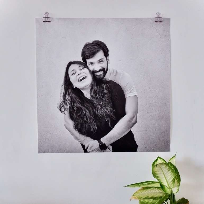large print of couple